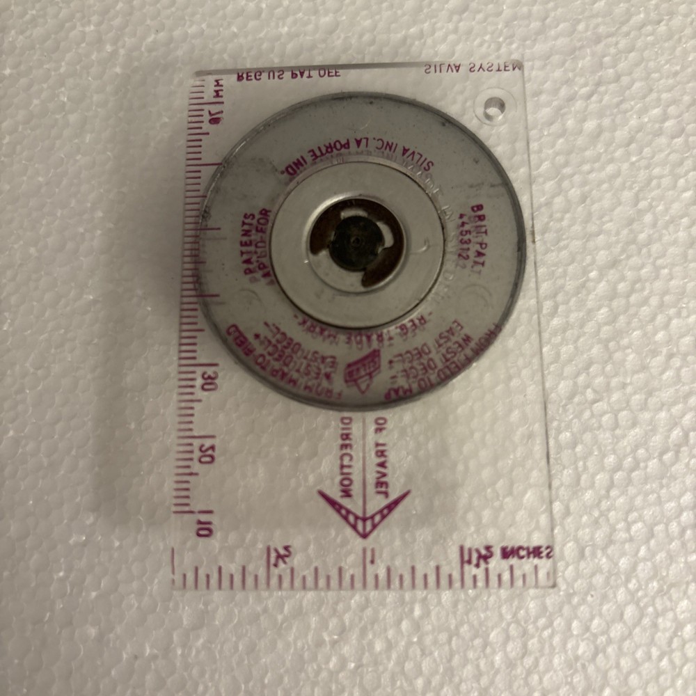 Vintage Silva Baseplate Map Magnetic Compass