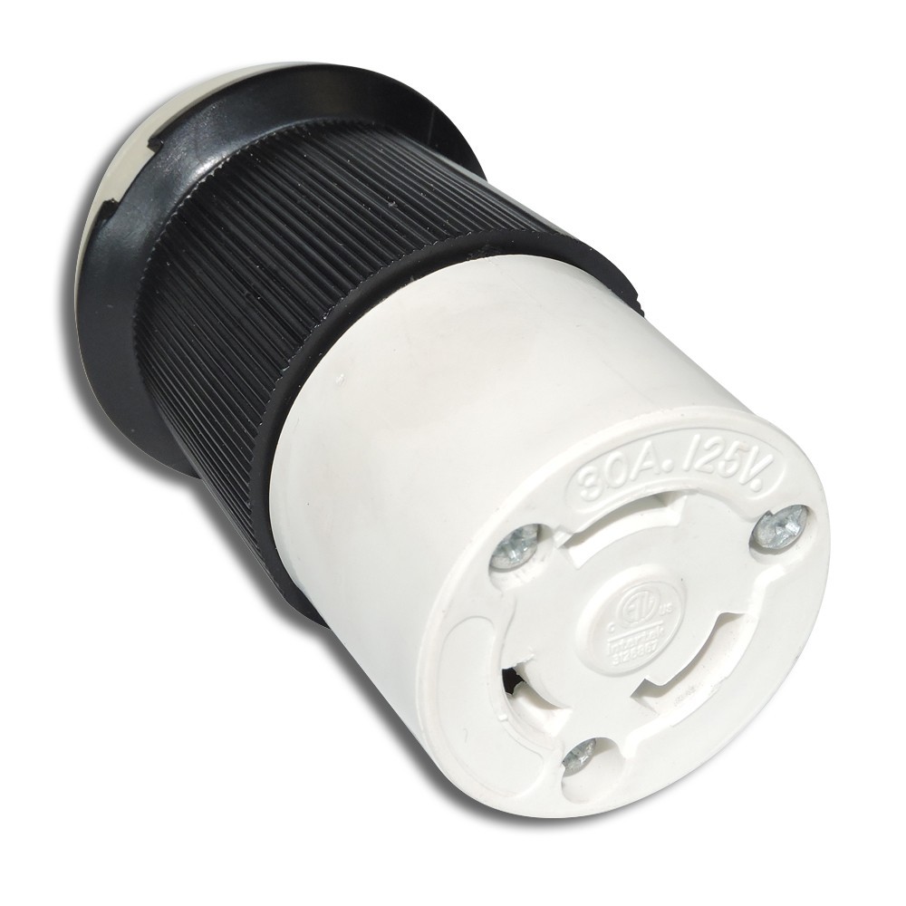 Twist-Lock NEMA L5-30R Replacement Connector Easy Assembly - Durable Polycarbona