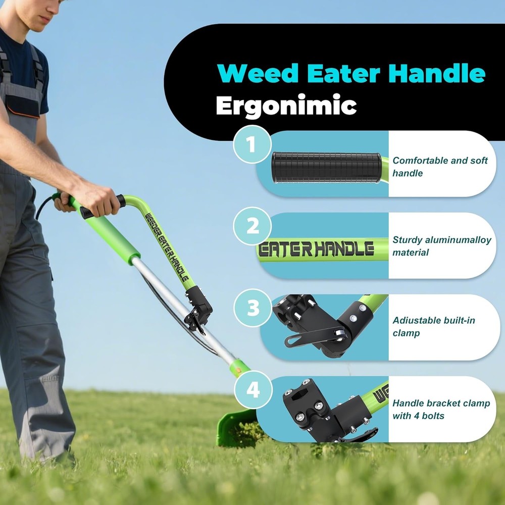 Ergonomic Trimmer Grip, String Trimmers Handle with Shoulder...