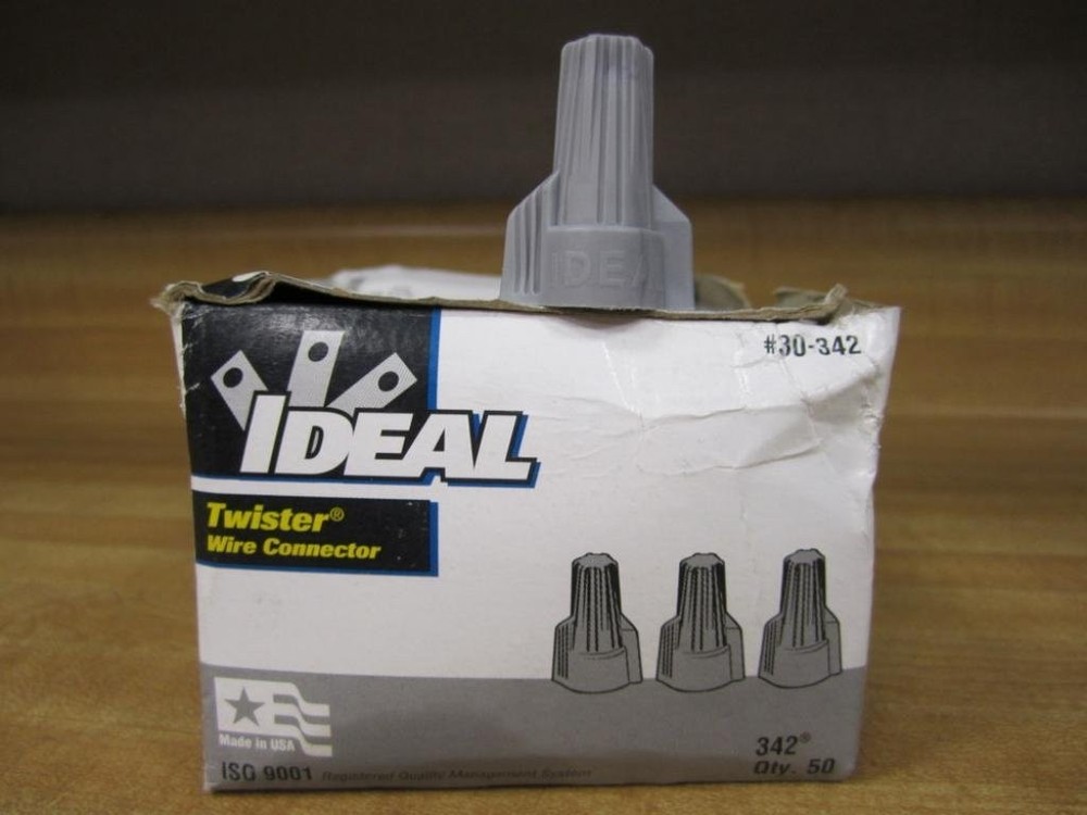 30-342 Ideal Twist Wire Connector, Gray, 50 EA