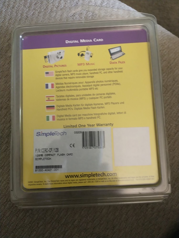 Digital Media Simple Tech Compact Flash Memory Card (128MB)