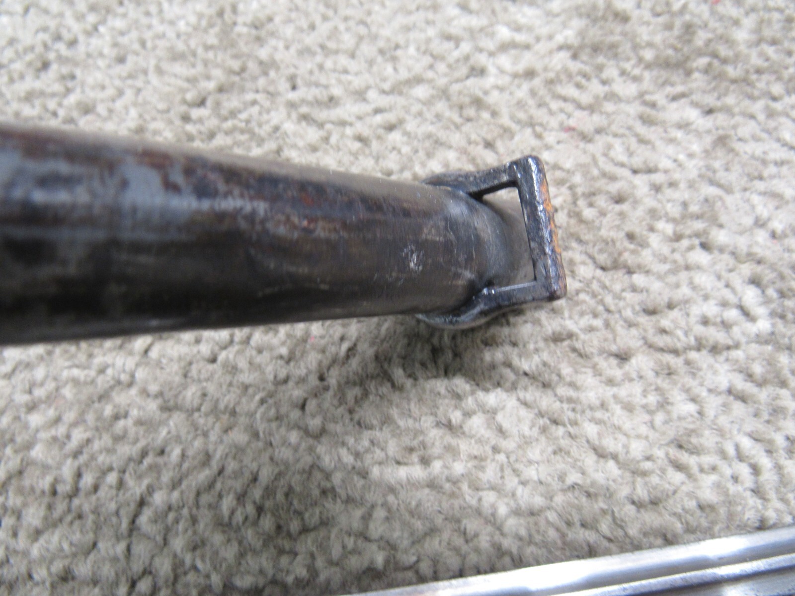 French M1886 Lebel Bayonet & Scabbard Shortened For WW1 Brass Grips