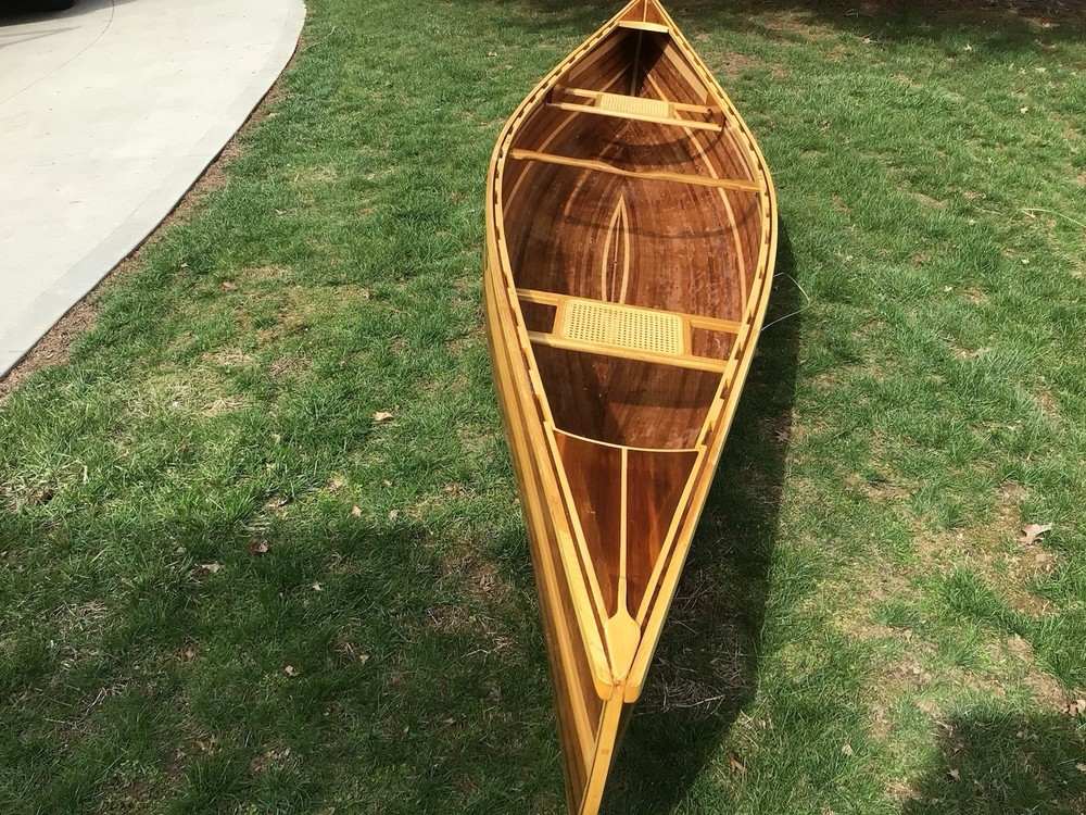 16 Foot Hand Built Cedar Strip Canoe