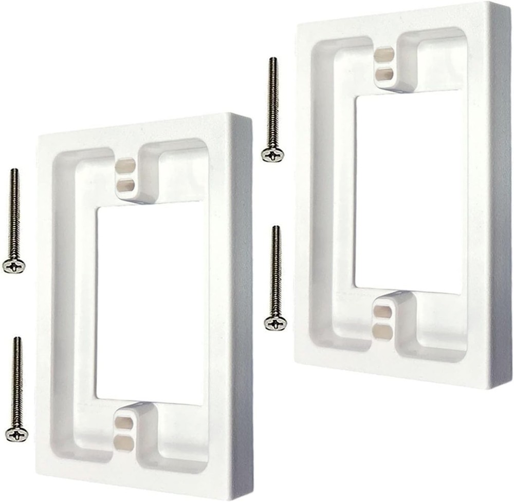 Practical 2-Pack Non-Metallic Shallow Box Extender: Quick Install, White Finish