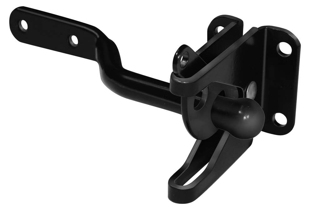 BLACK GATE LATCH  PATIO GATE DECK FENCE GATE LATCH