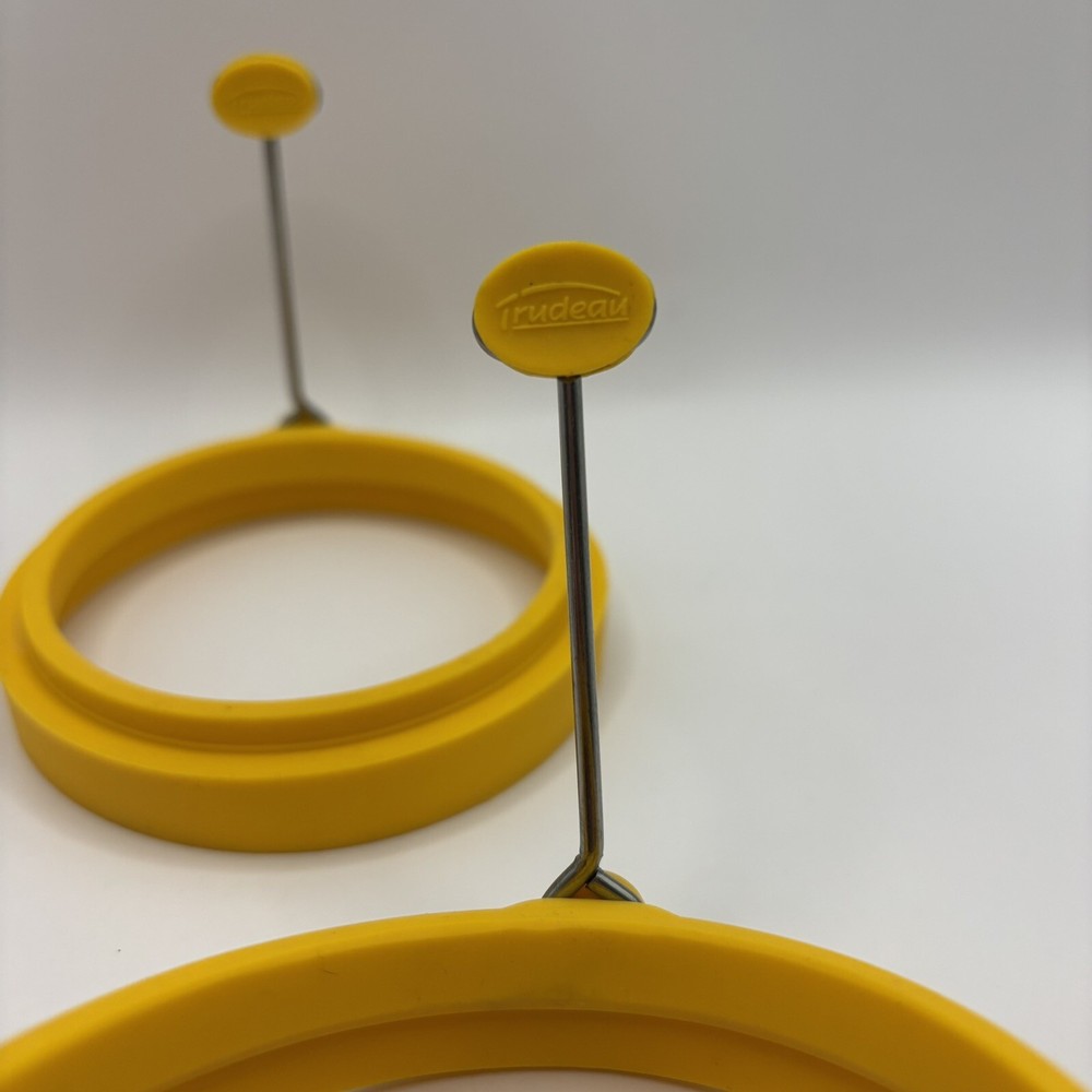 Trudeau Reversible Silicone Egg Ring - Yellow / Set of 2