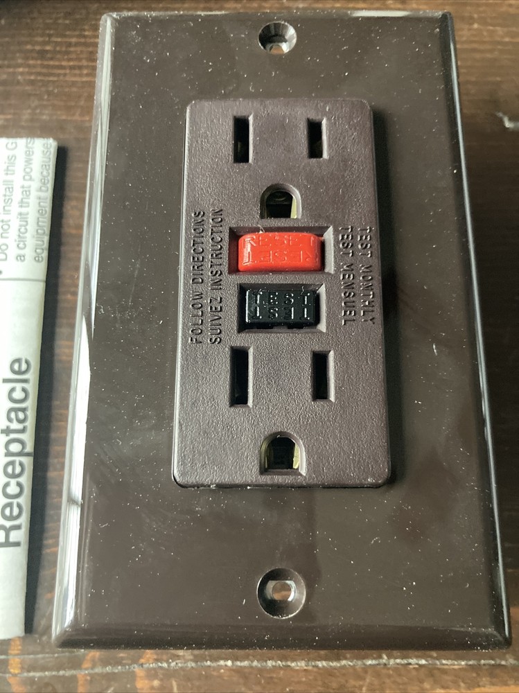 LEVITON 6599 Ground Fault Circuit Interrupter Brown