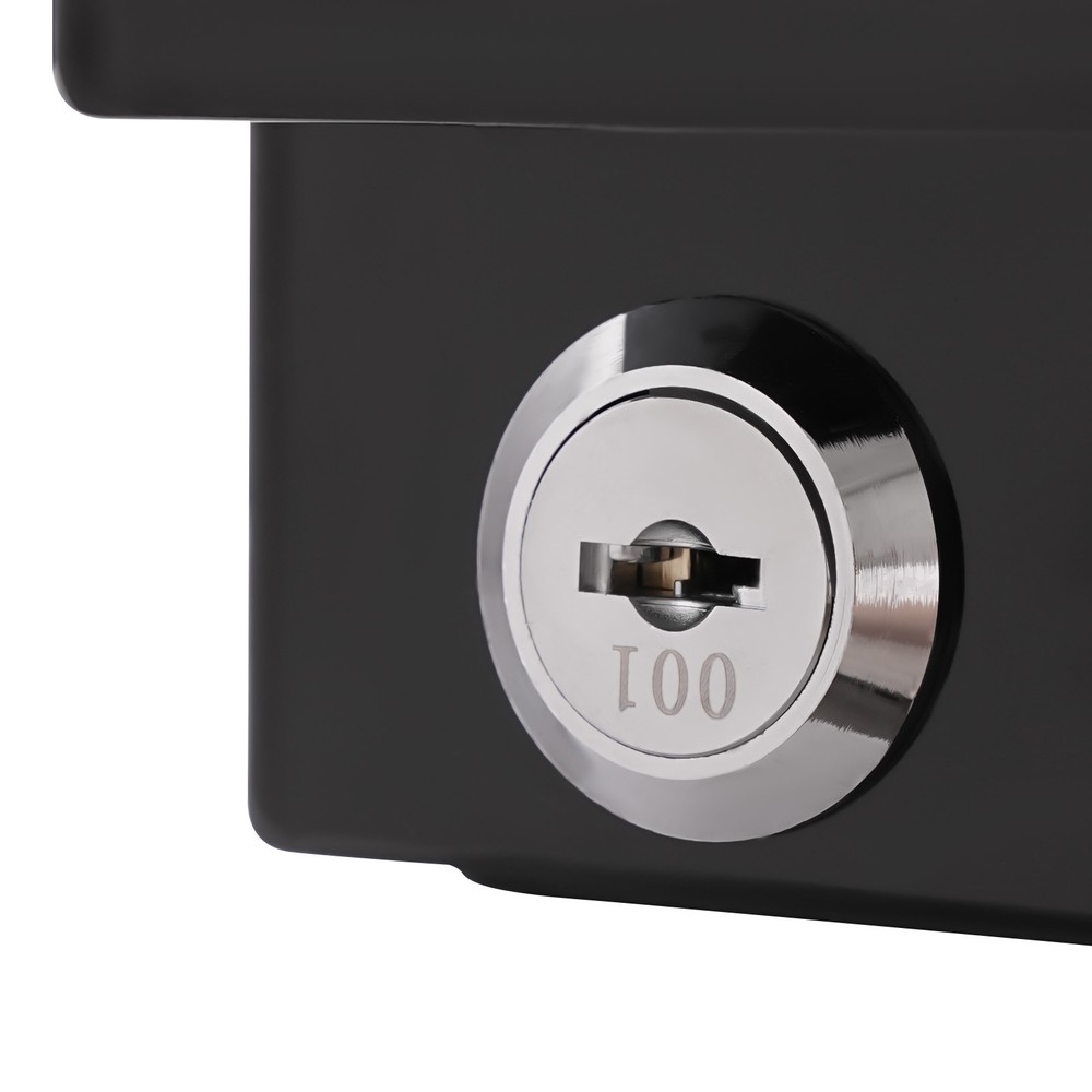 Locking Under Table Drawer Sliding Under Desk Hidden Storage Organizer Black