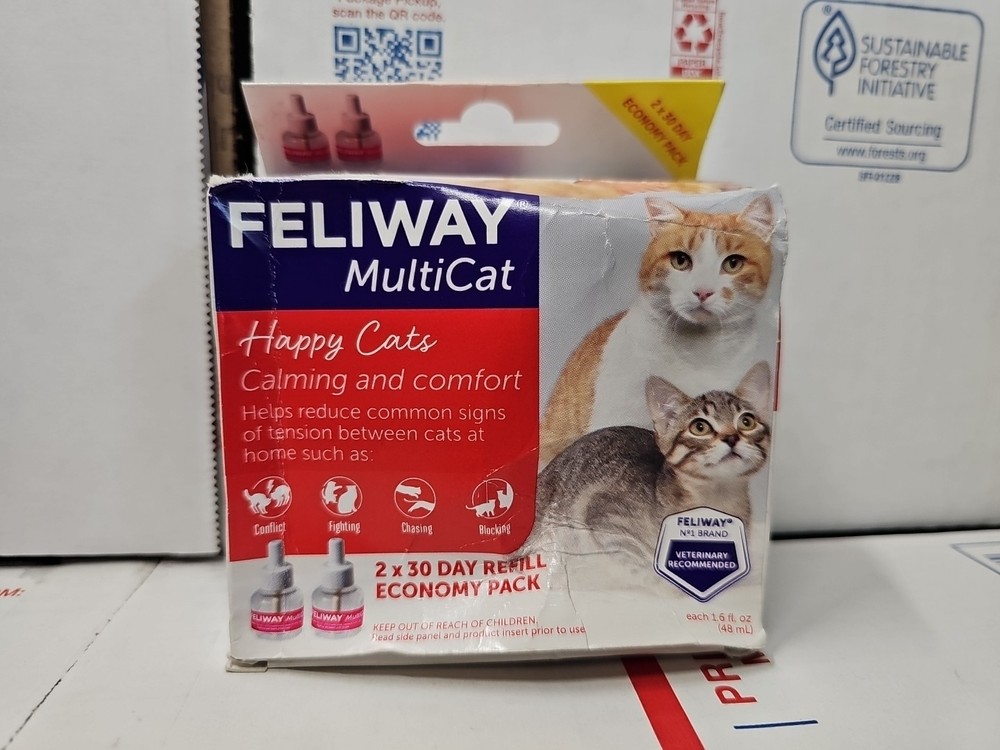 Feliway MultiCat Diffuser Refill 48 mL 2-Pack - Expires 07/2027
