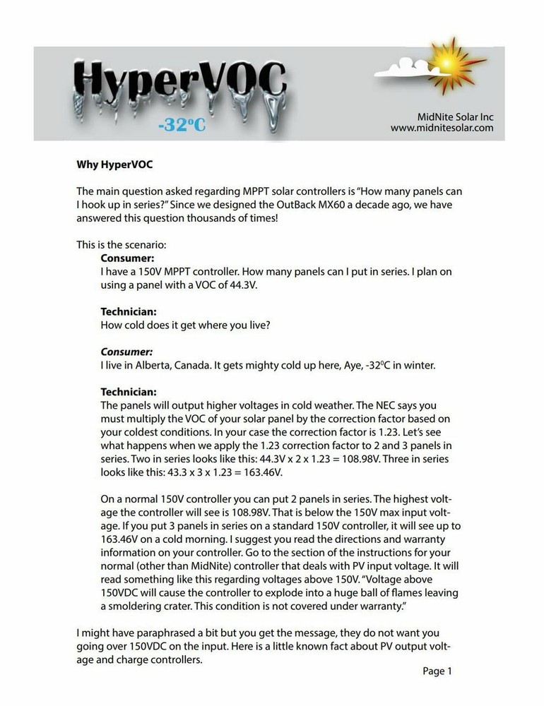 MidNite Solar CLASSIC 150 MPPT Charge Controller 150V 96A