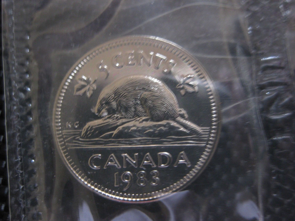 1983 Canadian Prooflike Nickel ($0.05)