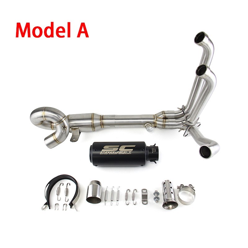 Full Exhaust System 675SS For CF-Moto 675SR 2024-2025 Header Pipe Black Mufflers