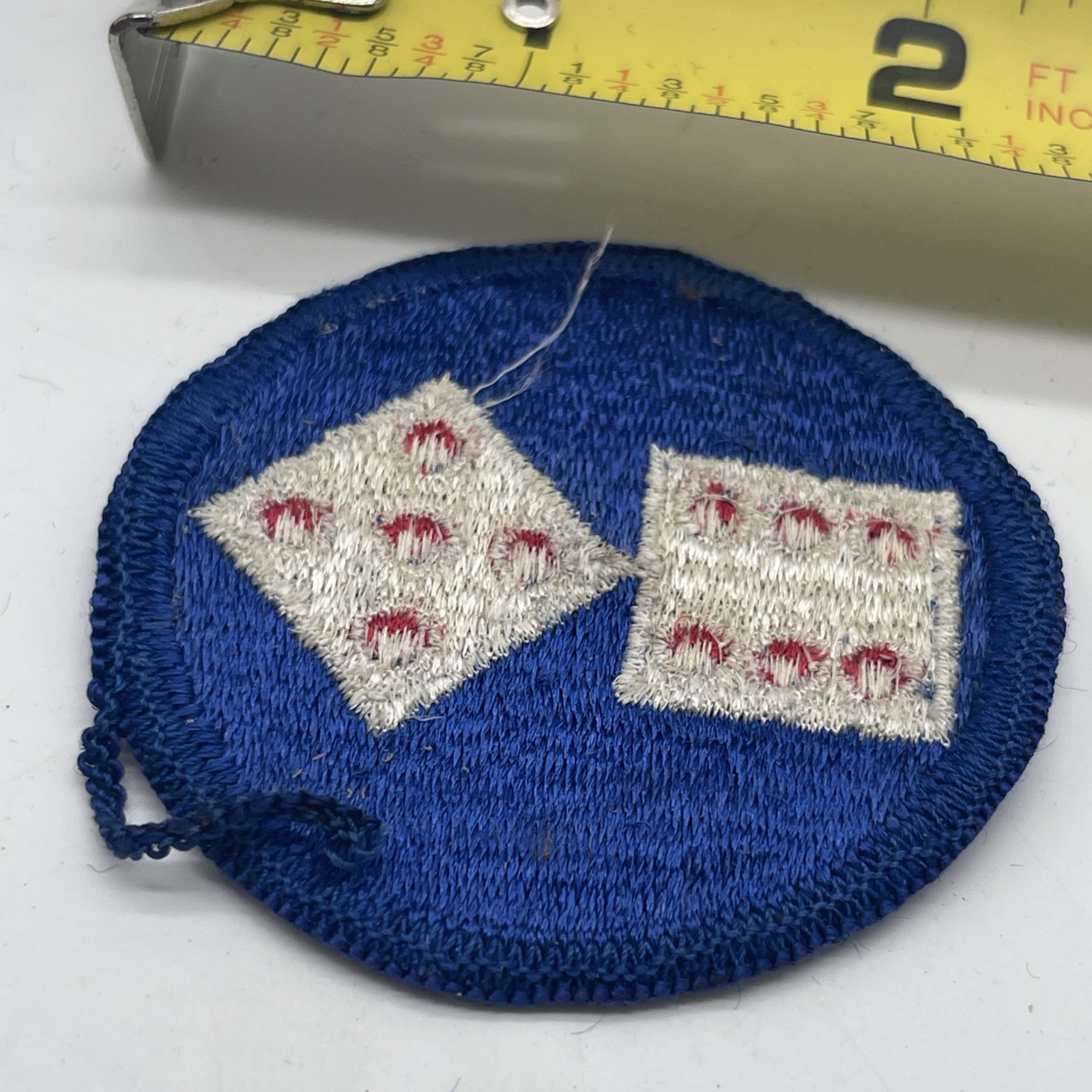 U.S. Military Army 11th Corps Patch Insignia Dice Red White Blue 2” Round Sew On