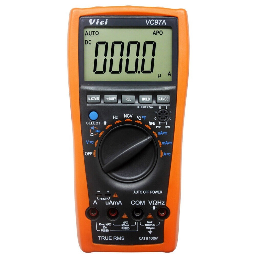 VC97A 3999B LCD Auto range multimeter True RMS Backlight diode Temp USA