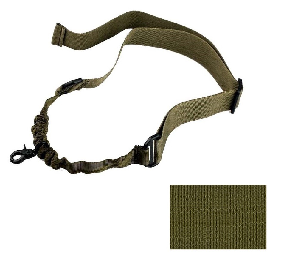 One Point Bungee Adjustable Sling Durable Green Band