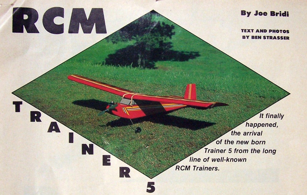 RCM BASIC TRAINER PLAN +BUILDING INSTRUCTIONS +BONUS to Build 50" RC Model Plane