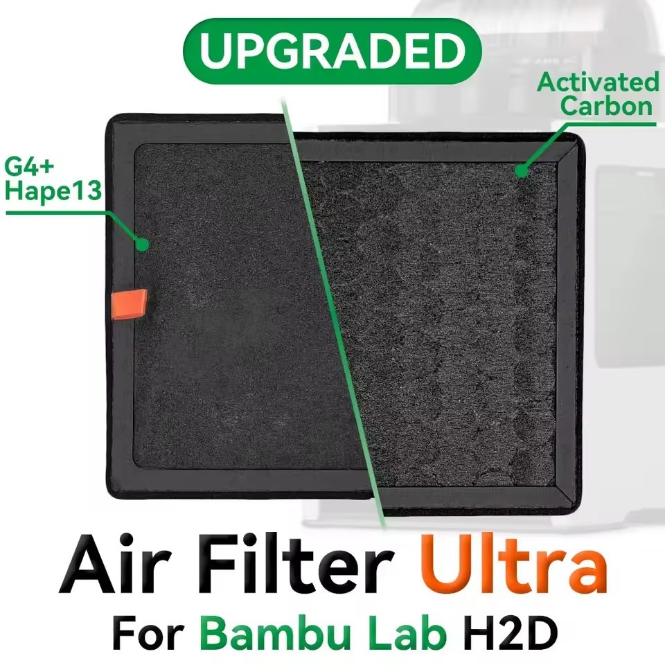 Replacement for Bambu Lab H2D HEPA 13 Activated Carbon Combo Air Filter