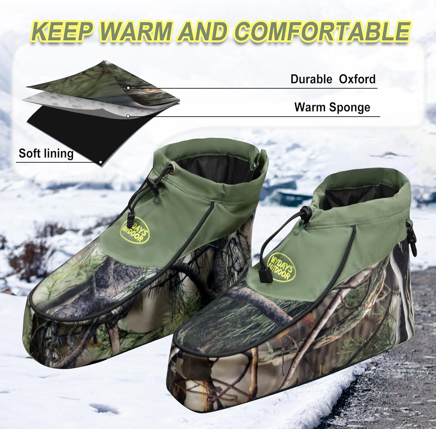 Insulated Boot Covers Lightweight Boot Insulator for Hunting