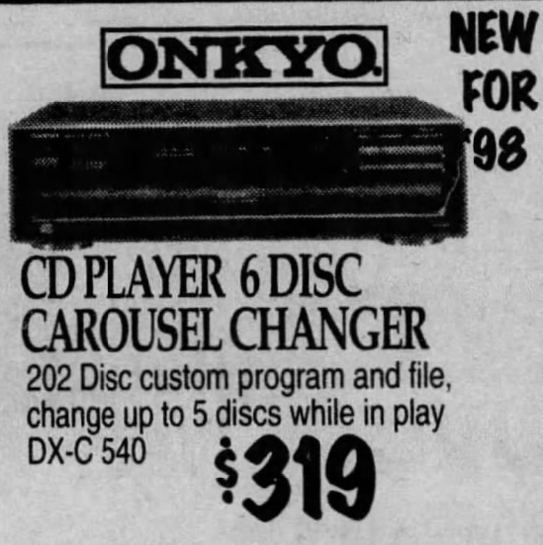 Vintage Onkyo DX-C540 CD Changer
