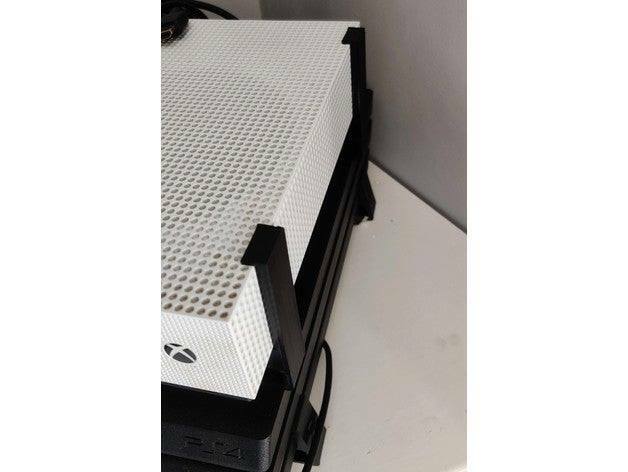 Xbox One S Horizontal Stand Corner Feet Risers Cooling Mount Brackets 4-Pack Set