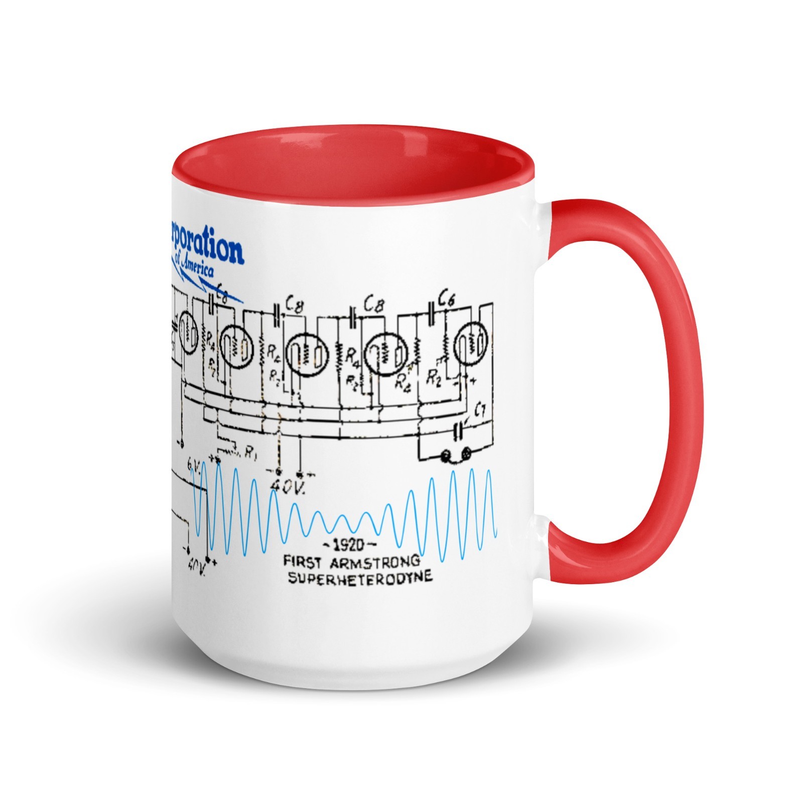 Armstrong Superheterodyne Radio Circuit - Mug 15oz – RCA Tribute Edition