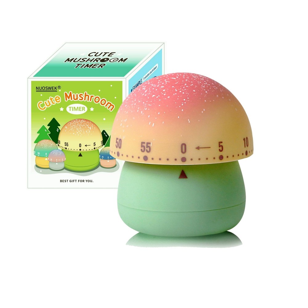 Cute Mushroom Timer for Kids, High Volume Mechanical Kitchen Timer, Wind Up 6...