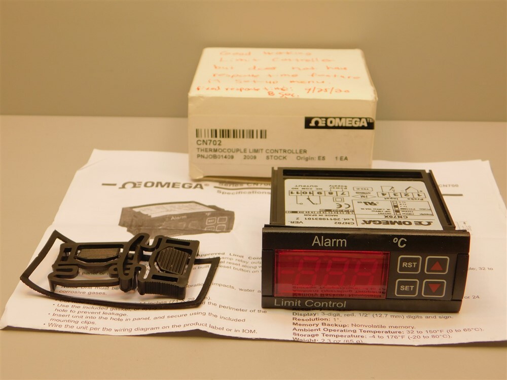 Omega CN702 Temperature Limit Controller w/Audible Buzzer, 15A Relay