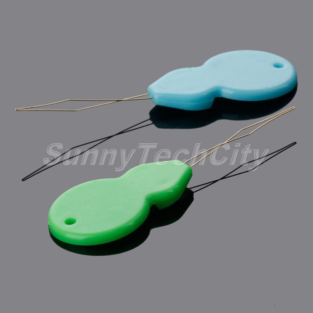 5cm Plastic Needle Threader Help Thread Needle Eye Sewing Tools Portable 10X