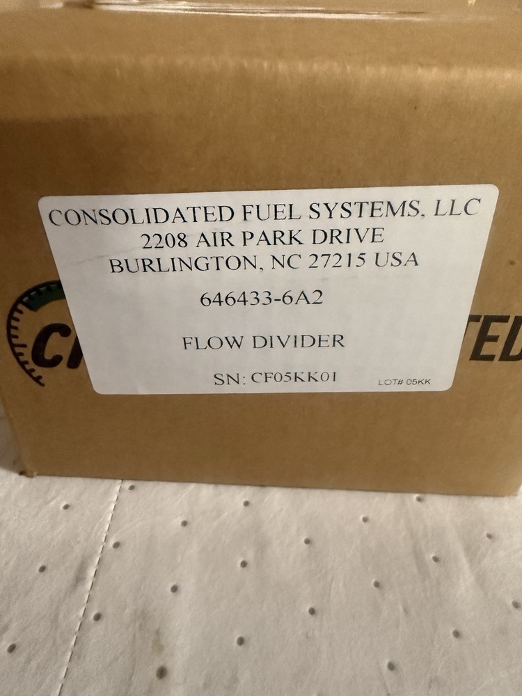 Continental 646433-6A2 IO-550 Flow Divider