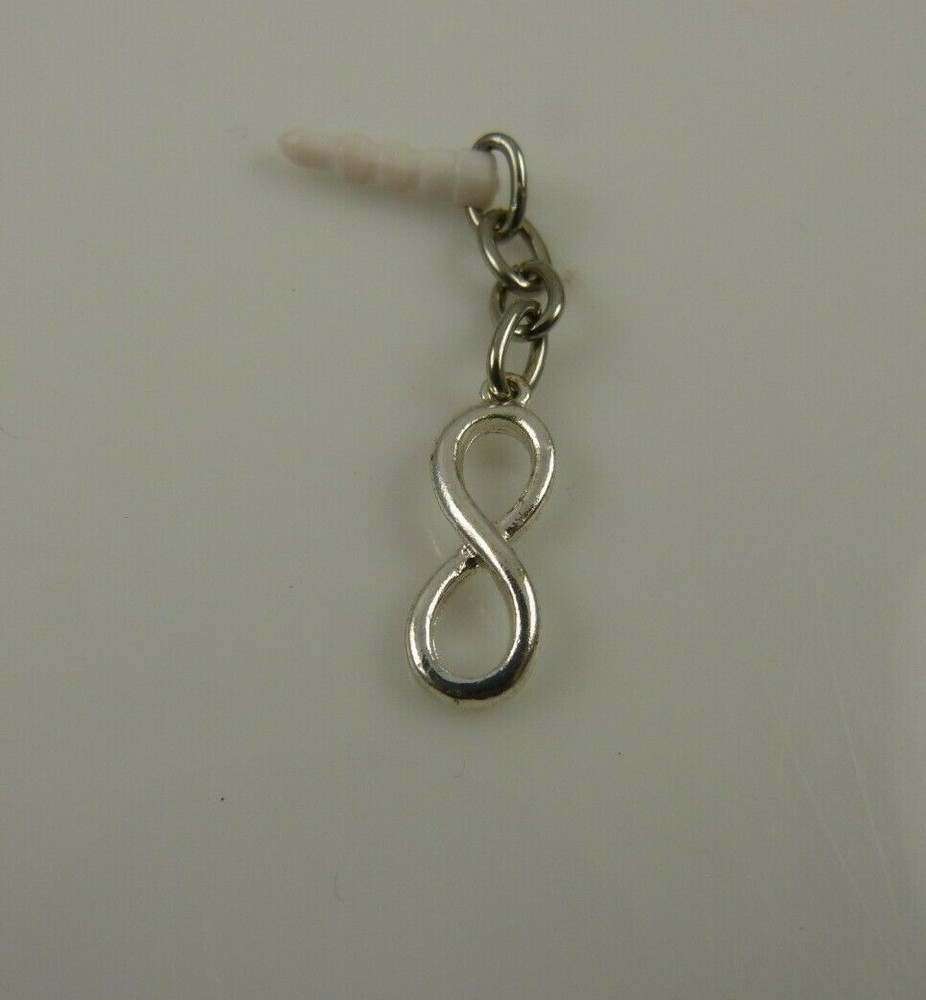 Infinity cell charm cell phone charm ear cap dust plug