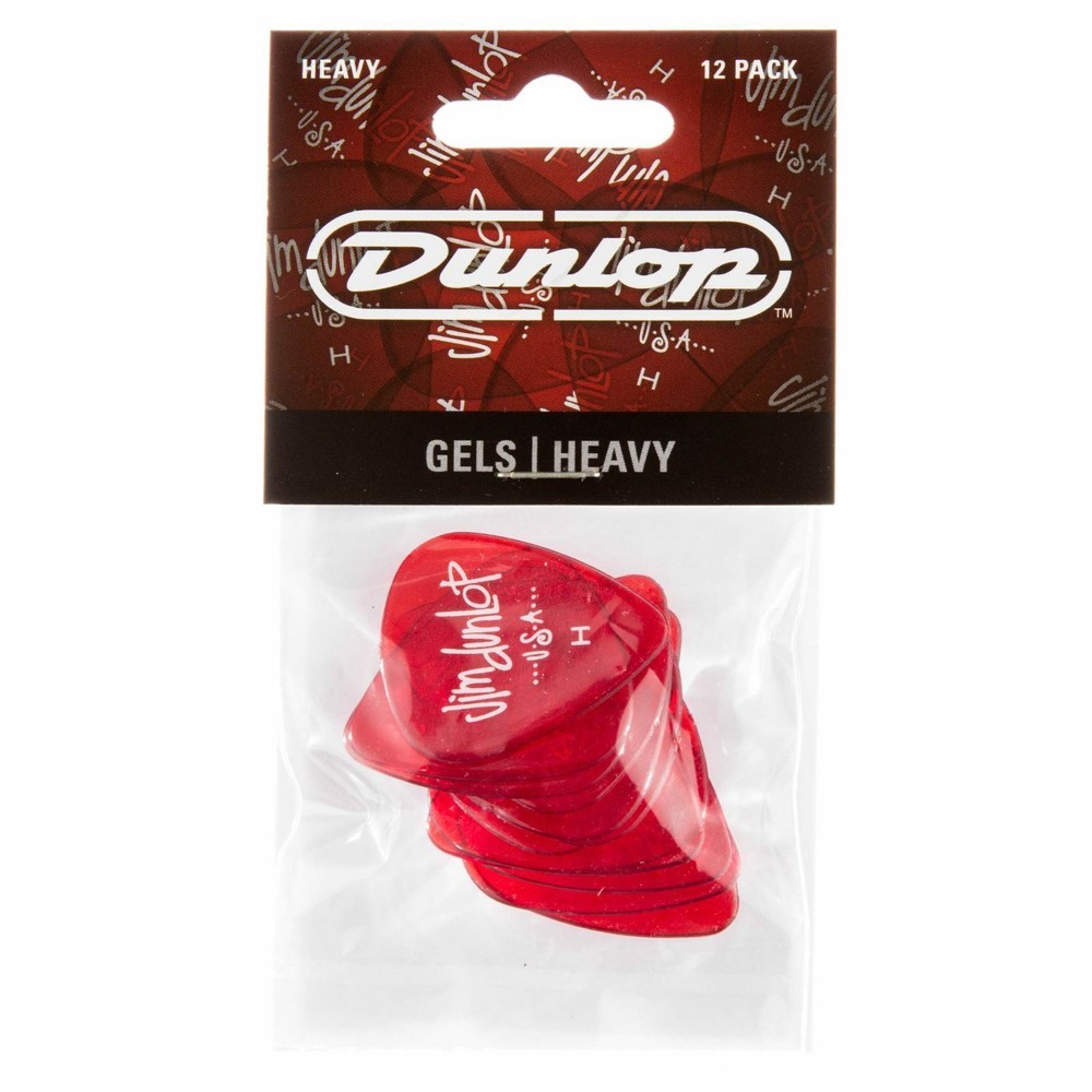 Dunlop 486PHV Gels Guitar Picks, Heavy, 12-Pack