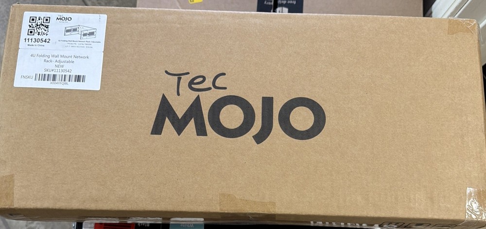 Tecmojo 4U Wall Mount Network Rack, 19" Open Frame Patch Bracket Adjustable