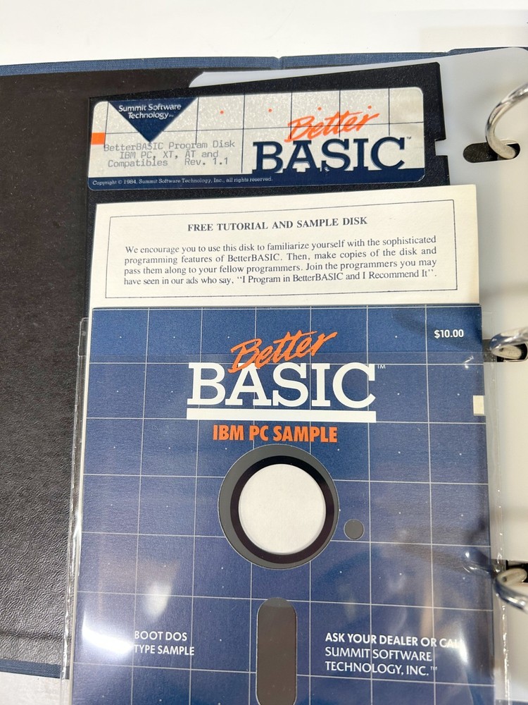 Better Basic 1.1 created by Summit Software Technology incl Software