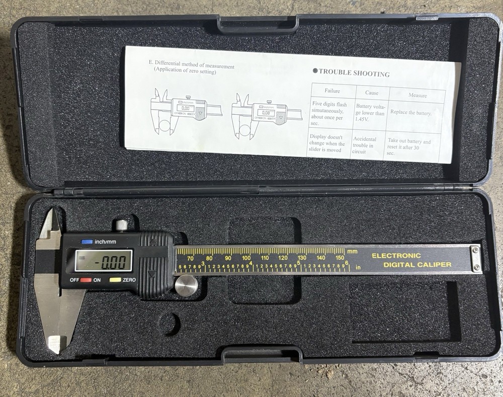 Digital Caliper Electronic Measuring Tool 6" 150mm Reloading