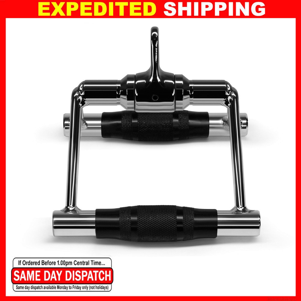 Home Gym Cable Attachment Exercise Machine Tricep Row V Pull Bar D Handle Rotate