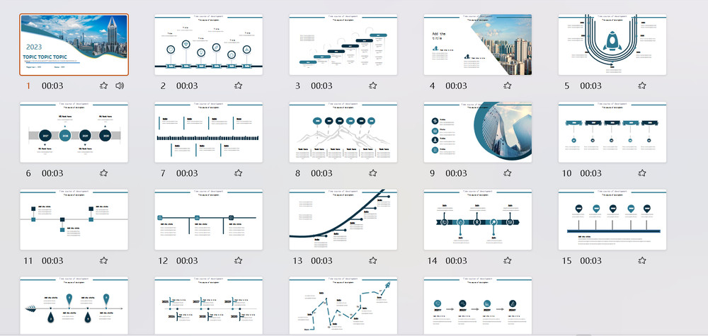 PowerPoint edited Template-Time course  of development Modify easily 43 pages