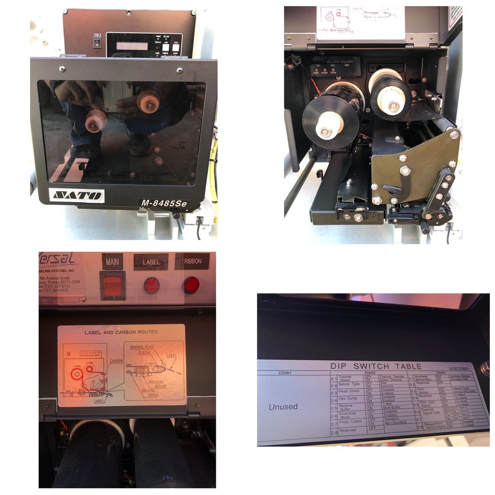 Universal Labeling System w/ Sato M-8485SE Label Printer Applicator