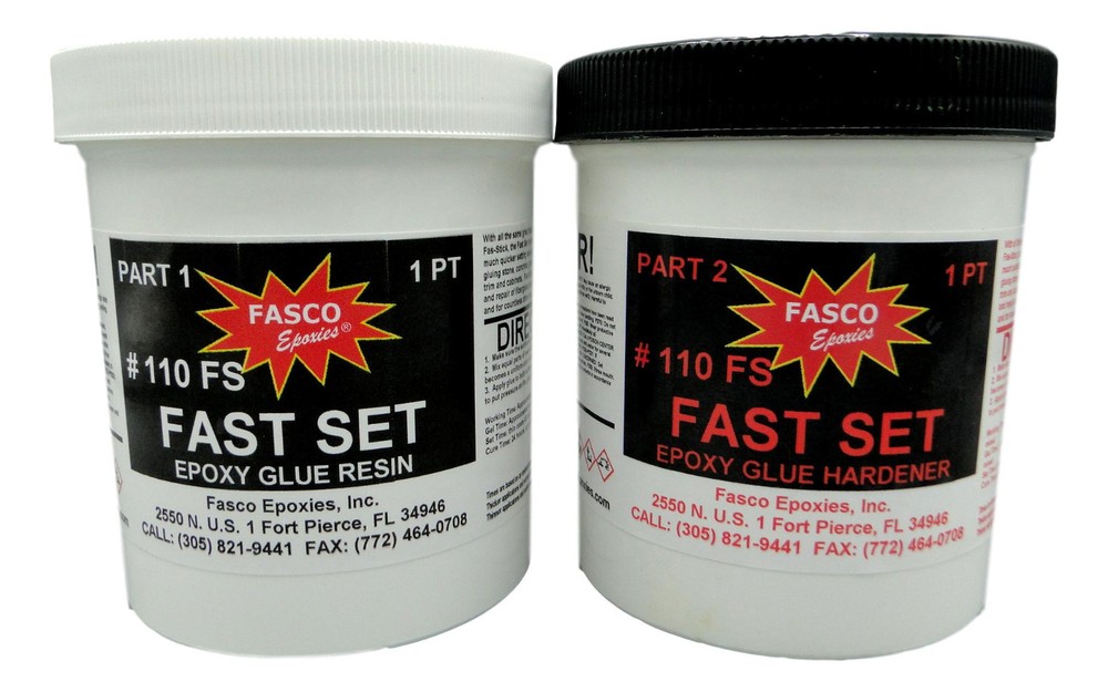 Fasco Epoxies | #110 Epoxy Glue | Fast Set (Quart Kit)