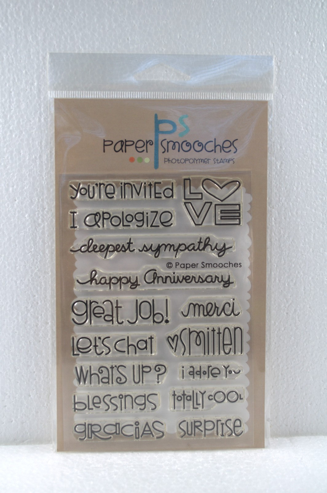 24 Different PAPER SMOOCHES Clear Stamps - YOU PICK! - NEW