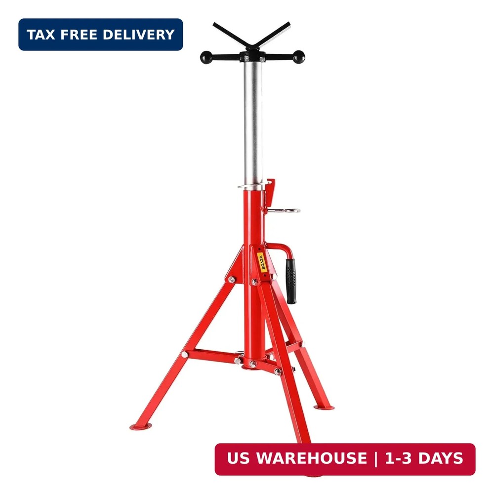 Pipe Jack Stand Robust Steel Heavy-Duty Construction | Adjustable Height Range |