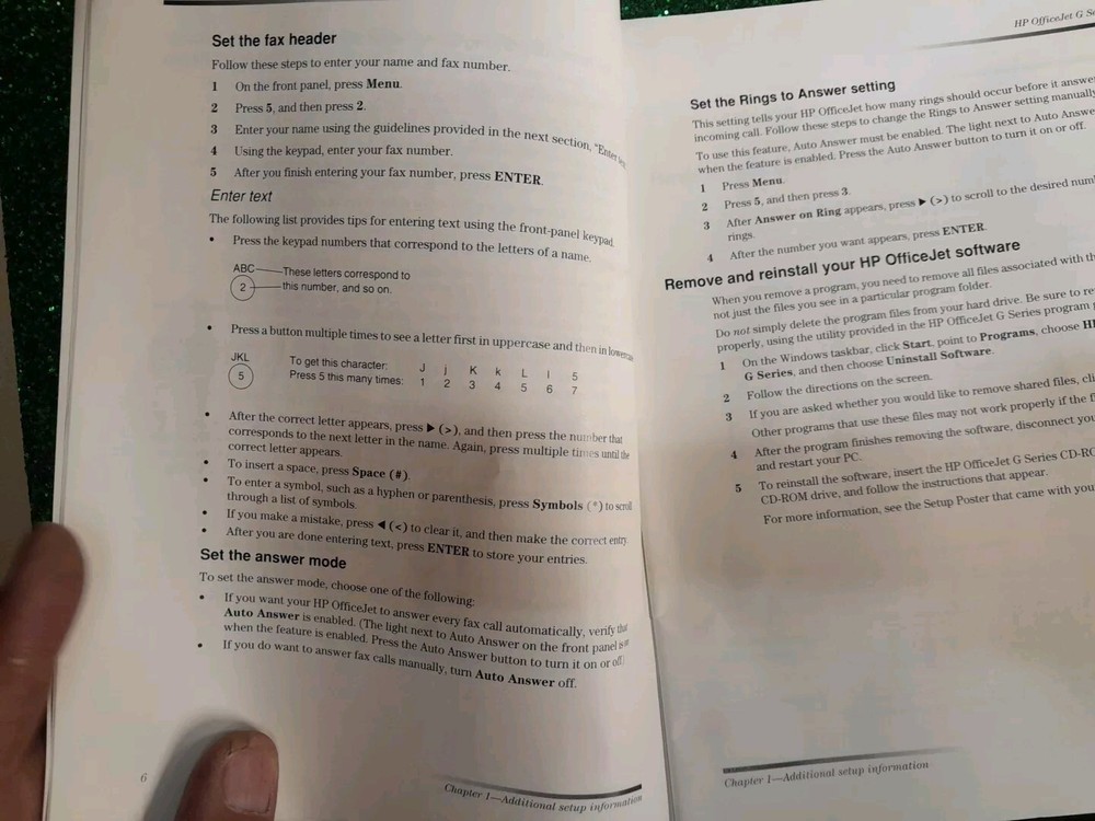 HP OfficeJet G Series Your Basic Guide Operators Manual