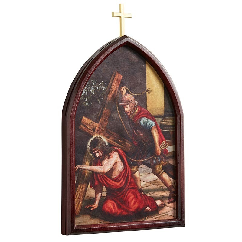 Stations of The Cross Wood Plaque Set, 10'' H. (USUALLY SHIPS WITHIN 2 DAYS)