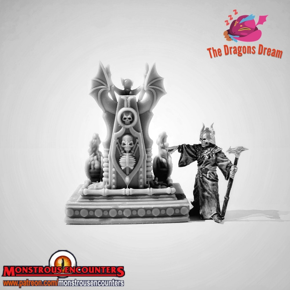 Necromancer Witchlord Throne - HeroQuest, Pathfinder, Dungeons and Dragons - Min