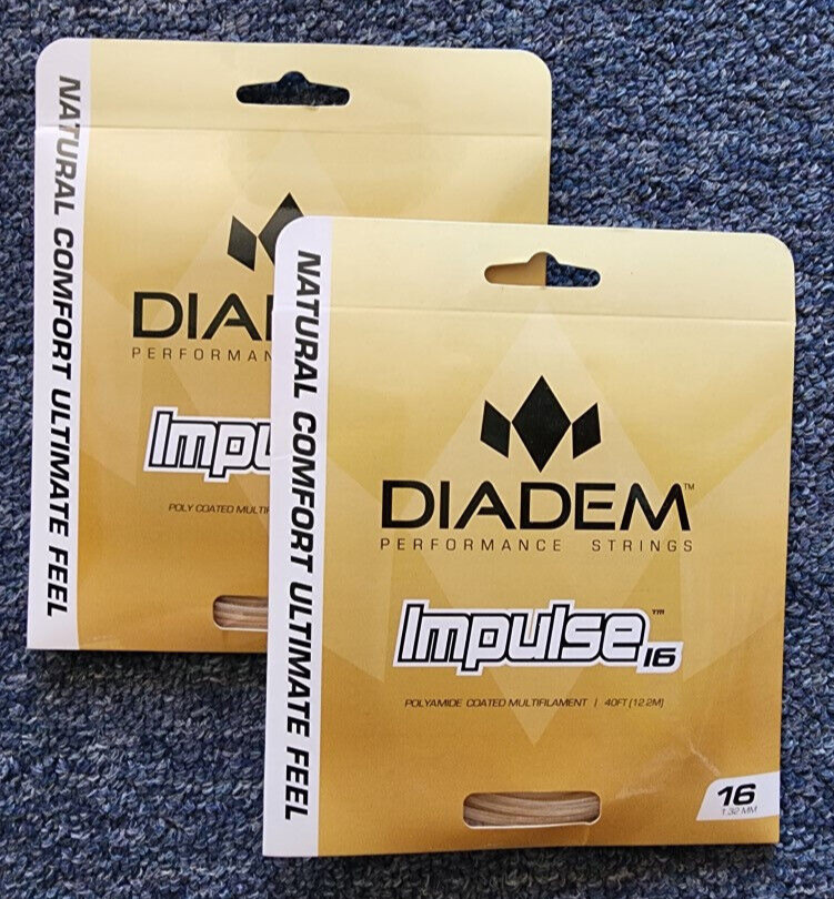 2 Sets Diadem Impulse 16 Gauge 1.32mm Tennis String