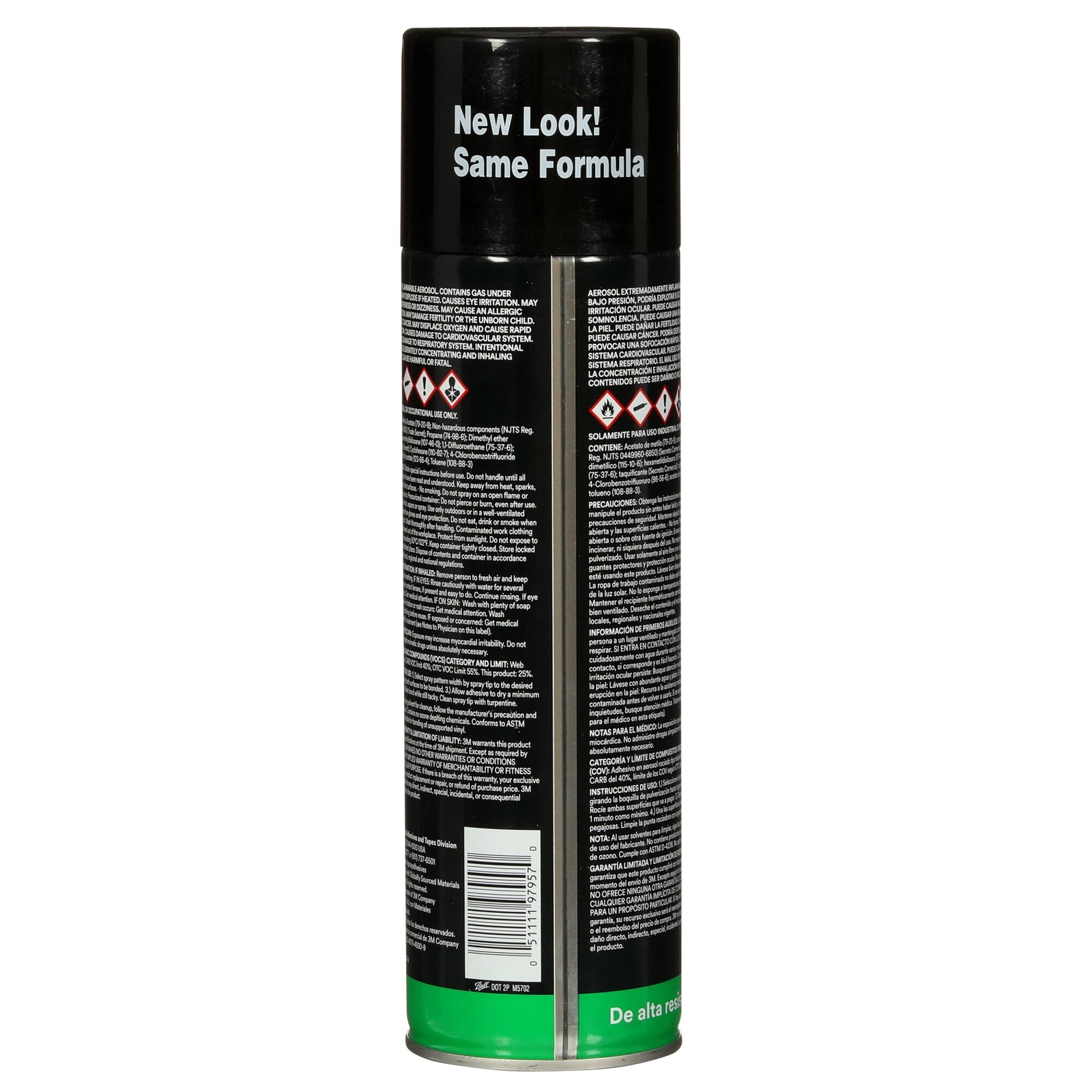 3M Hi-Strength Spray Adhesive 90 CA, Low VOC 25%, Clear, 24 fl oz Can