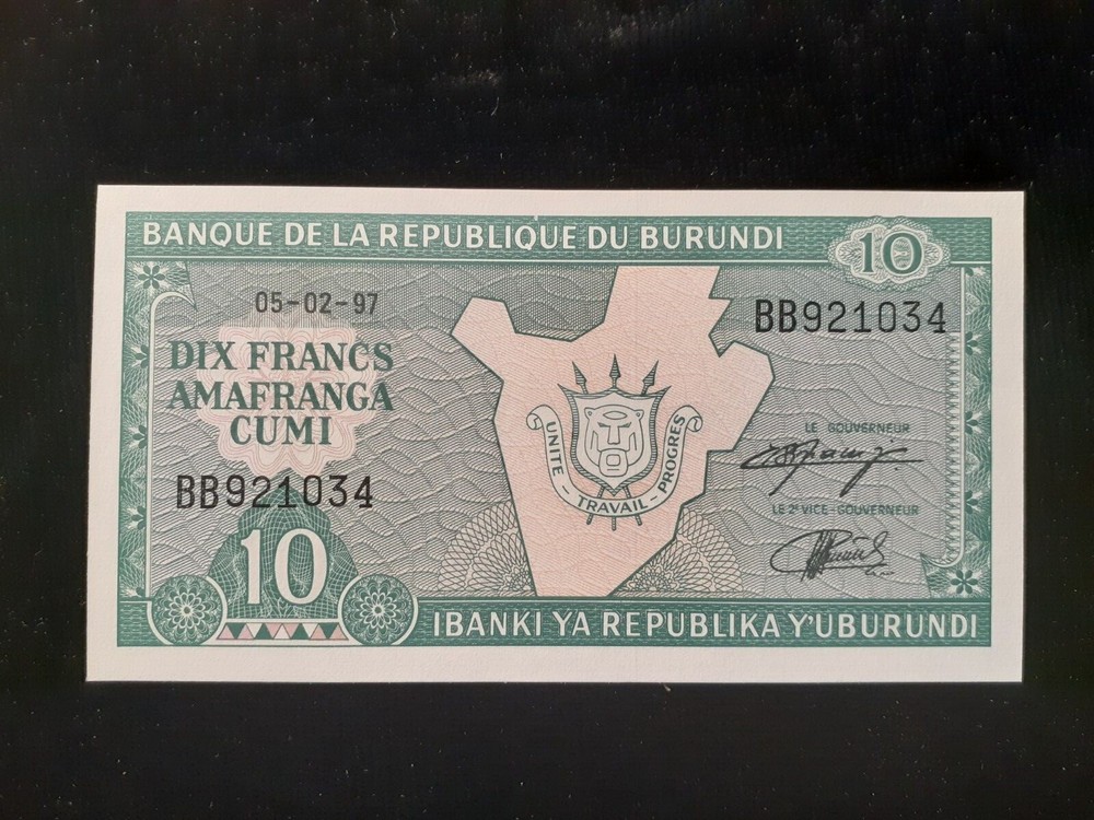 1997  10 FRANCS BURUNDI  P33