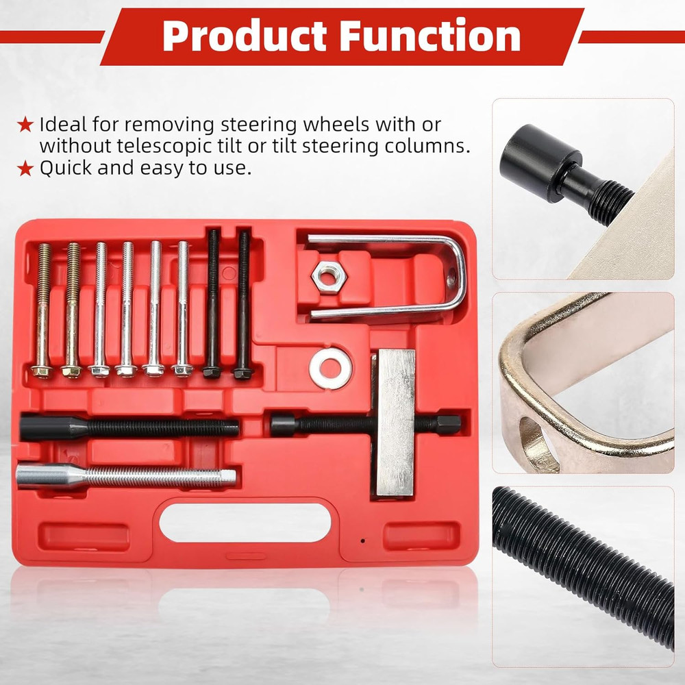 Steering Wheel Remover and Lock Plate Compressor Set