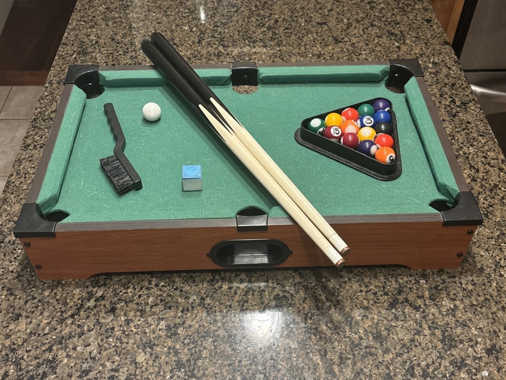 Mini Pool Table 20-inch Portable Billiards Game Tabletop