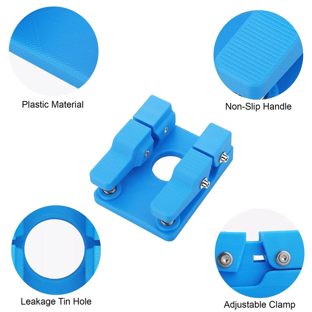 Blue Adjustable Welding Soldering Station Silicone Wire Clamp Bracket Worktable