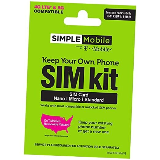 Prepaid Sim Card Kit (4G LTE Network)